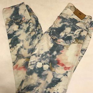 Floral Patterned Women's Jeans
